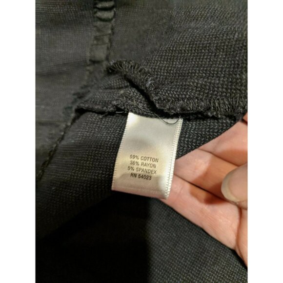 Banana Republic Stretch Black Straight Skirt Size 8 Zippered Slit Womens - Picture 6 of 7